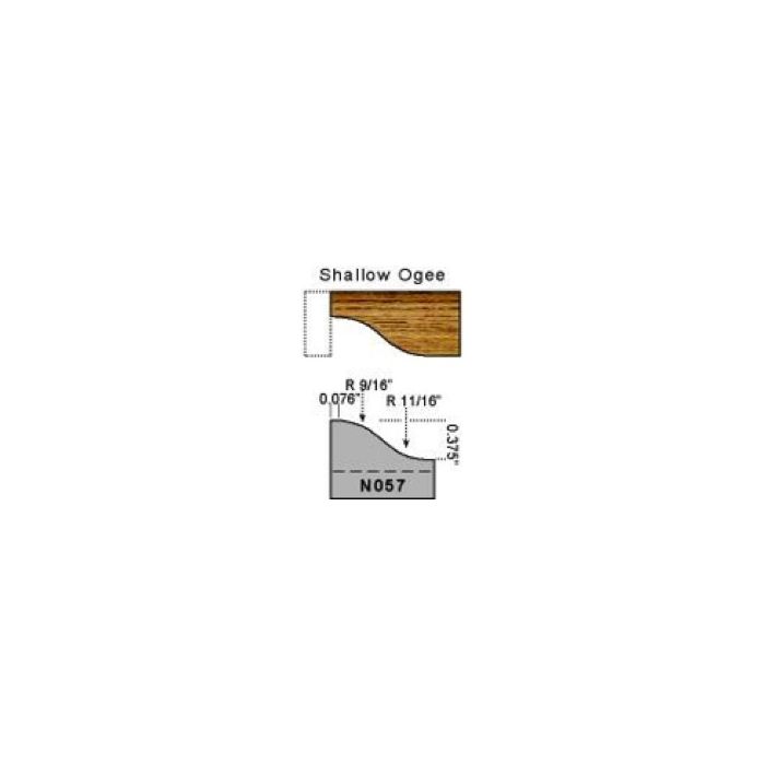 Base molding shallow ogee profile