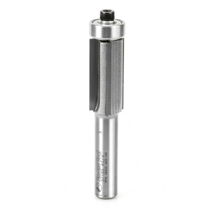 Amana tool 57185 Carbide Tipped Super Flush Trim 3/4 D x 1-1/2 CH x 1/2 Inch SHK x 4-Flute Router Bit