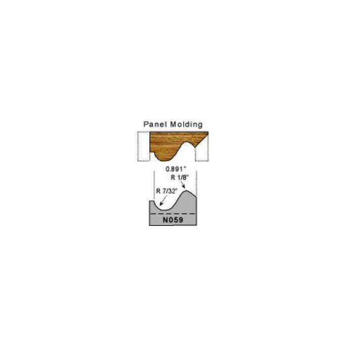 7/32 radius panel molding profile