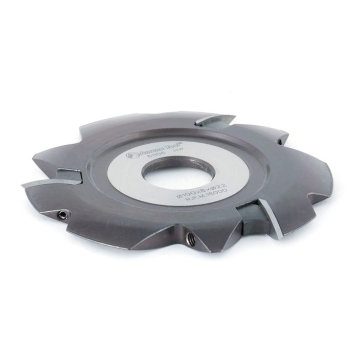 Amana tool 61106 Insert Carbide Lamelo Resin Pocket 100mm D x 8mm CH x 22mm Bore Shaper Cutter