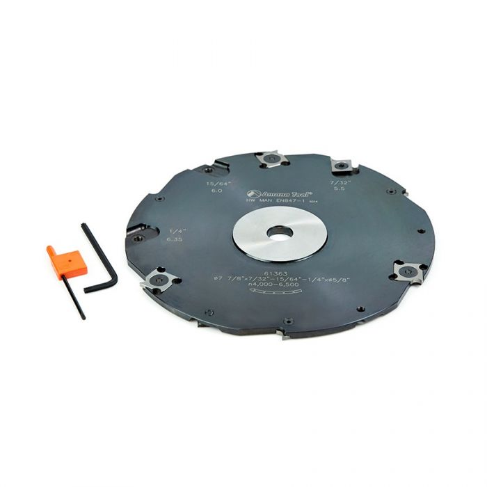 Amana 61363 Carbide Tipped Adjustable Groover 8 Inch Dia x 6T 5/8 Bore