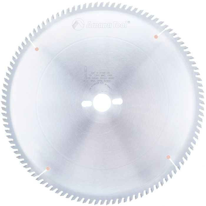 Amana tool 614108-30 Carbide Tipped Trim 14 Inch D x 108T ATB, 10 Deg, 30MM Bore, Circular Saw Blade