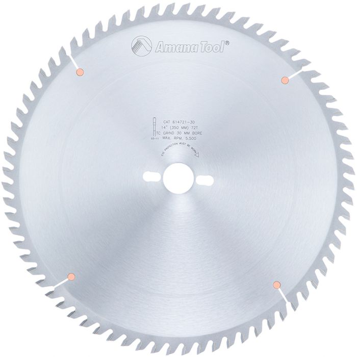 Amana tool 614721-30 Carbide Tipped Cut-Off and Crosscut 14 Inch D x 72T ATB, 10 Deg, 30MM Bore, Circular Saw Blade
