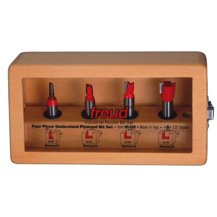 FREUD - 89-650   4pc UNDERSIZED PLYWOOD BIT SET