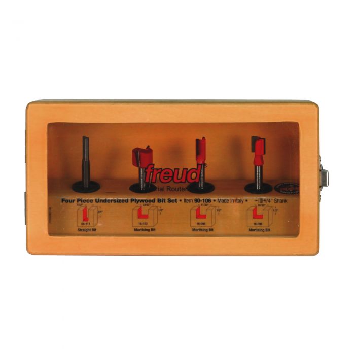 FREUD - 90-106   4pc UNDERSIZED PLYWOOD BIT SET