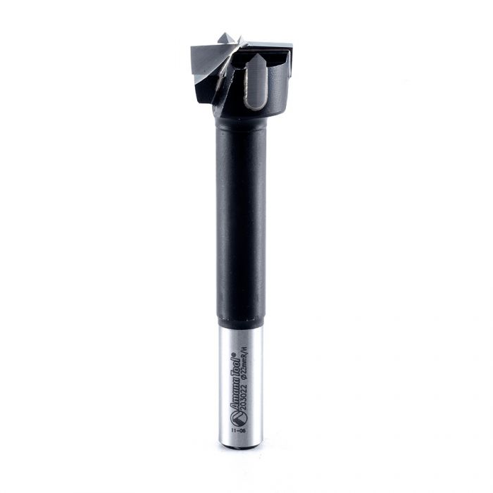 Amana 203022 Carbide Tipped Hinge Boring Bit 22mm Dia x 90mm Long x 10mm Shank