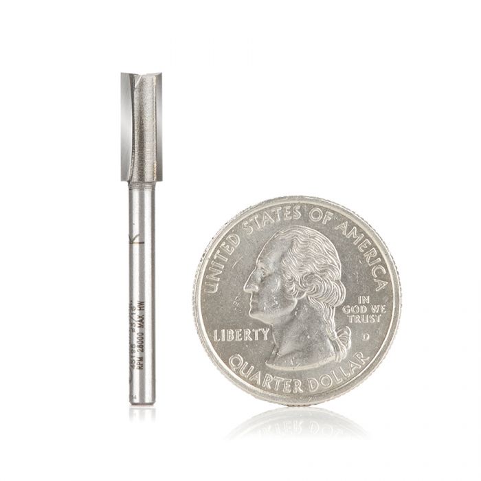 Amana 45198 Carbide Tipped Straight Plunge High Production 3/16 Dia x 7/16 x 1/8 Inch Shank 2 Flute