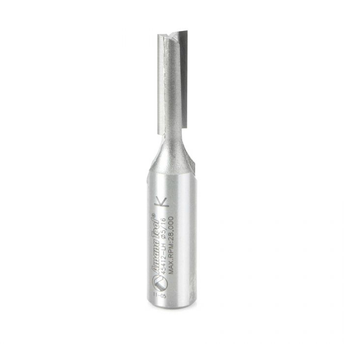 Amana 45412-LH Carbide Tipped Left Hand Plunge 5/16 Dia x 1 Inch x 1/2 Shank