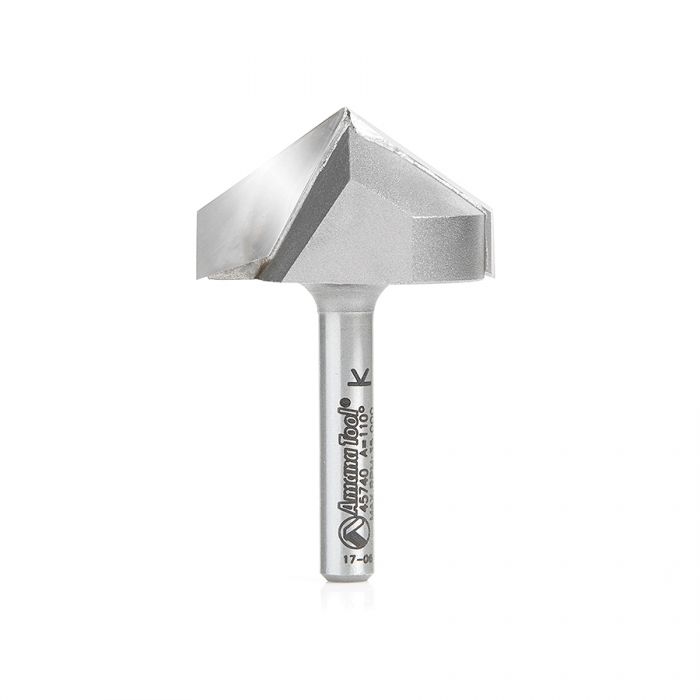 Amana 45740 Carbide Tipped V-Groove 110 Deg x 32mm Dia x 18.8mm x 6mm Shank