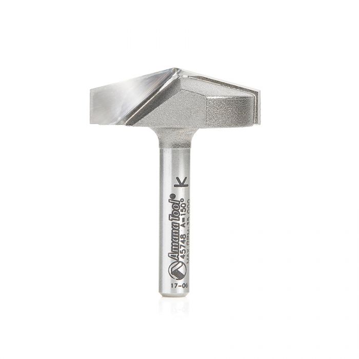 Amana 45748 Carbide Tipped V-Groove 150 Deg x 32mm Dia x 11mm x 6mm Shank