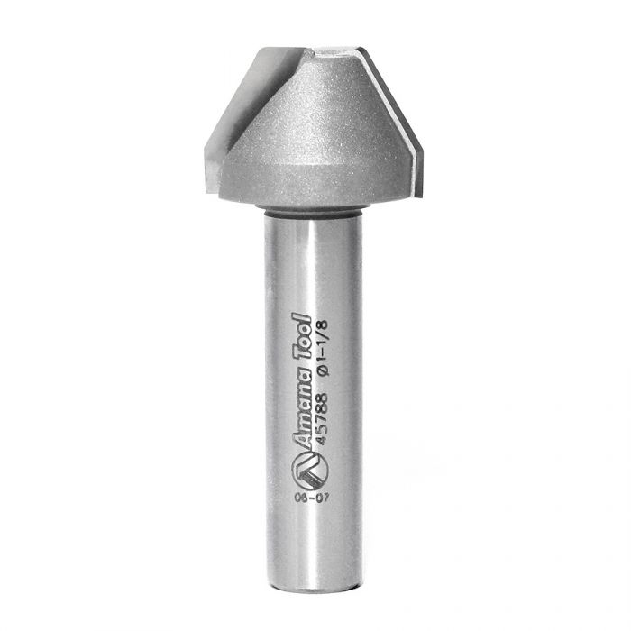 Amana 45788 Carbide Tipped Lettering 60 Deg x 1-1/8 Dia x 3/4 x 1/2 Inch Shank