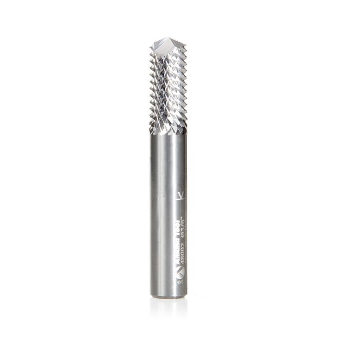 Amana 48002 Solid Carbide Medium Burr with 135¬∫ Drill Point Fiberglass and Composite Cutting 3/8 Dia x 7/8 x 3/8 Shank Router Bit