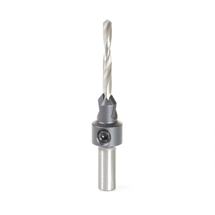 Amana 55206XL High Performance Carbide Tipped AlTiN Coated 82 Degree Countersink #8 Screw 25/64 Dia x 5/32 Drill Dia x 5/16 Round Shank
