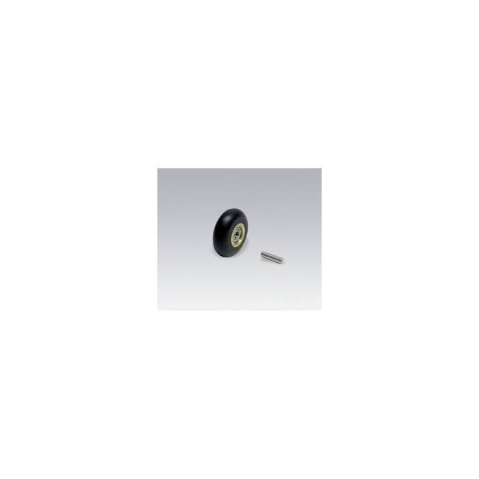 Dynabrade 11079 Contact Wheel, 1" Dia. x 3/8" W x 3/8" I.D., Round Radiused Face, 70 Duro Rubber