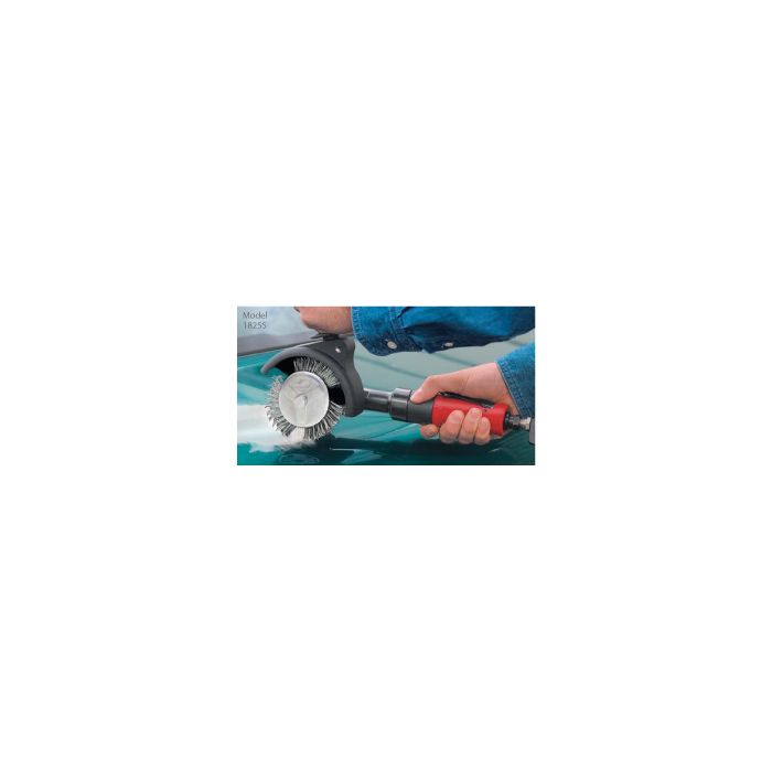 Dynabrade 18255 Autobrade Red DynaZip Wire Wheel Tool with Wire Wheel (Replaces 13280)