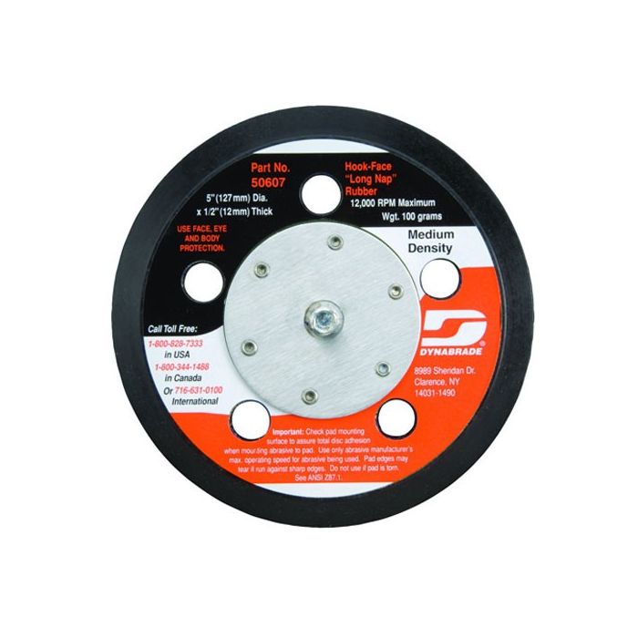 Dynabrade 50631 5" (127 mm) Dia. Vacuum Disc Pad, Rubber-Face