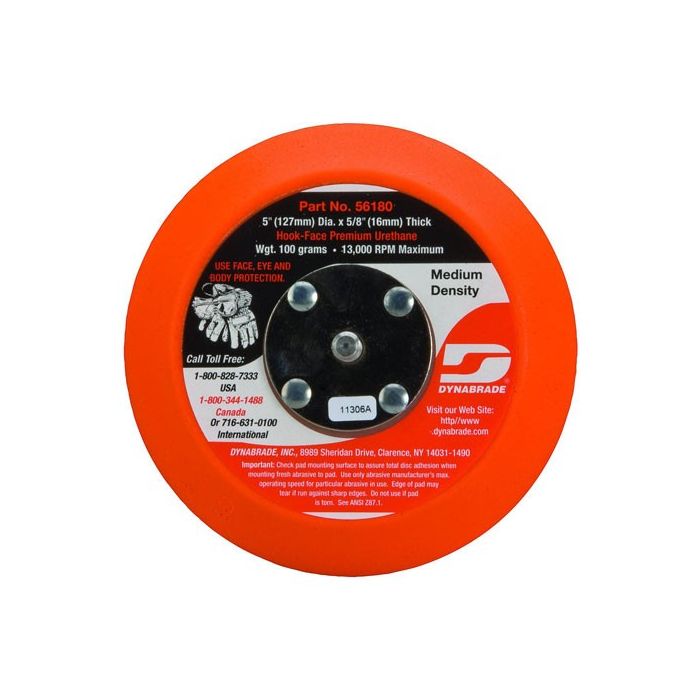 Dynabrade 56158 6" (152 mm) Dia. Non-Vacuum Disc Pad, Hook-Face, Short Nap