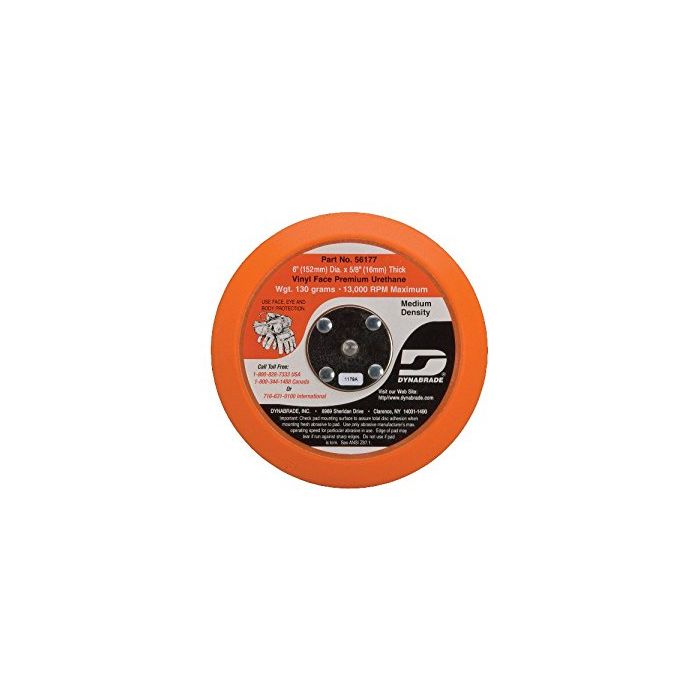 Dynabrade 56177 6" (152 mm) Dia. Non-Vacuum Disc Pad, Vinyl-Face
