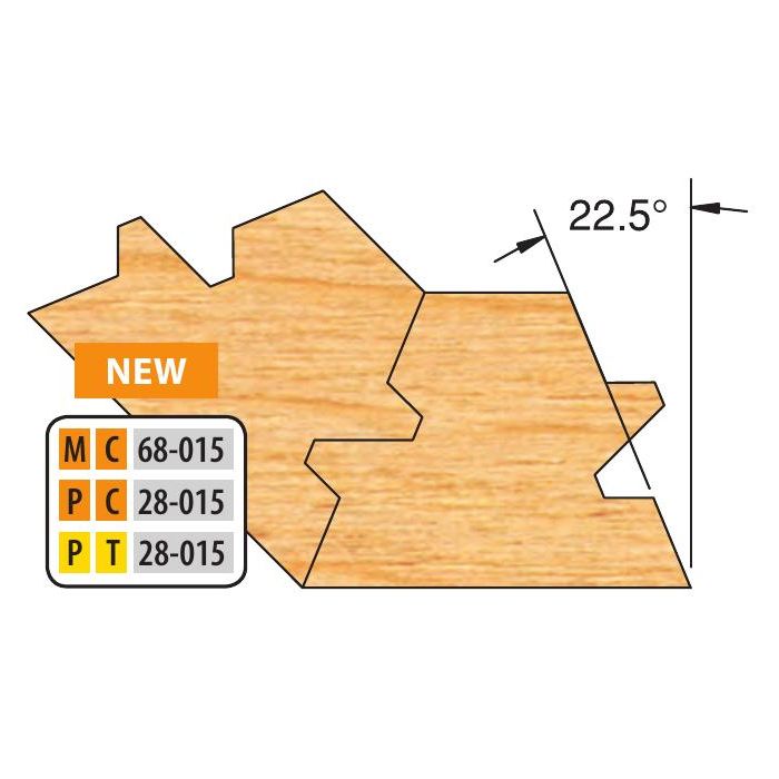 1-1/4 Bore Carbide Two Piece Double Tongue & Groove Lock Mitre Sets 3/4" material Freeborn