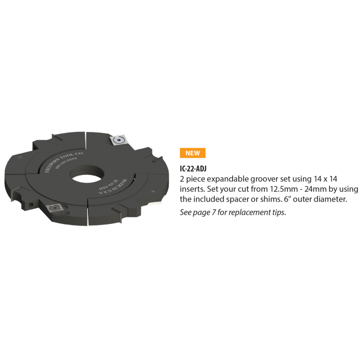 FREEBORN - IC-22-ADJ  CARBIDE ADJUSTABLE SPLIT GROOVER