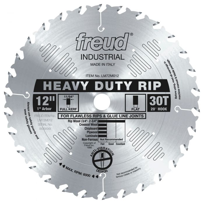 Freud LM72M012 12" Heavy-Duty Rip Blade