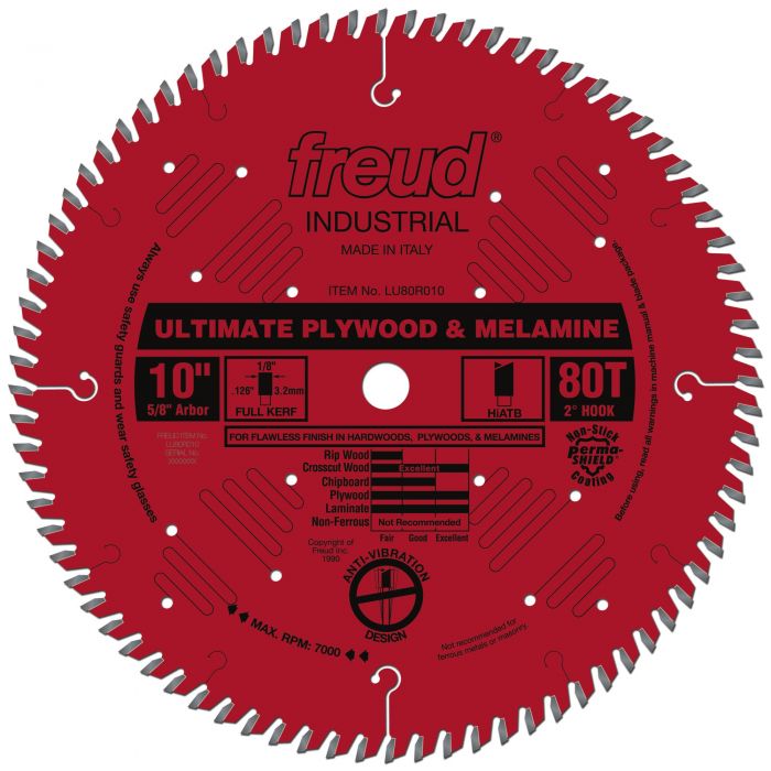 Freud LU80R010 10" Ultimate Plywood & Melamine Blade