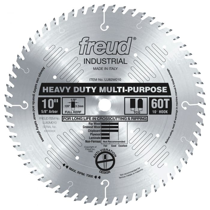 Freud LU82M010 10" Heavy Duty Multi-Purpose Blade