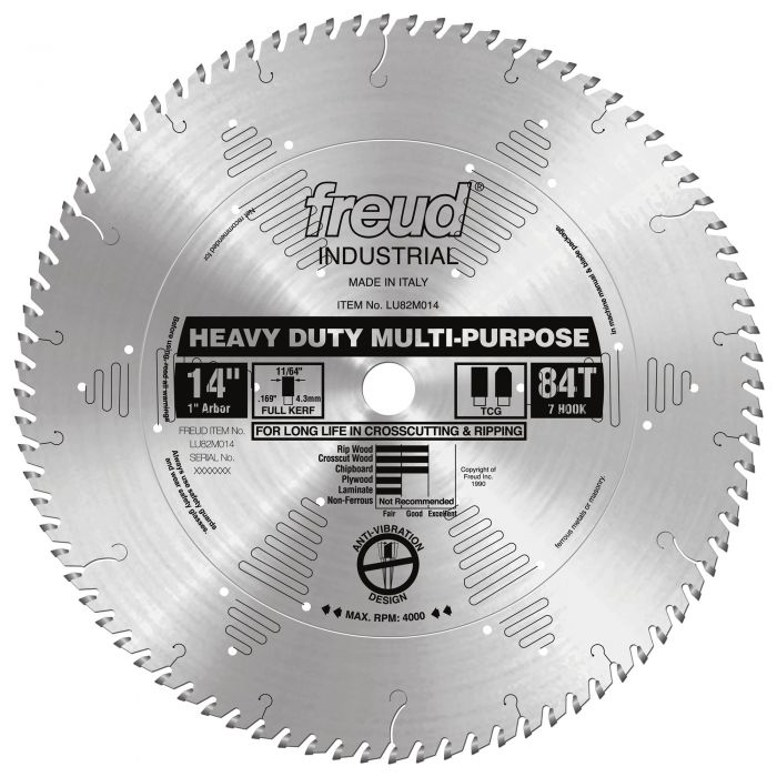 Freud LU82M014 14" Heavy Duty Multi-Purpose Blade