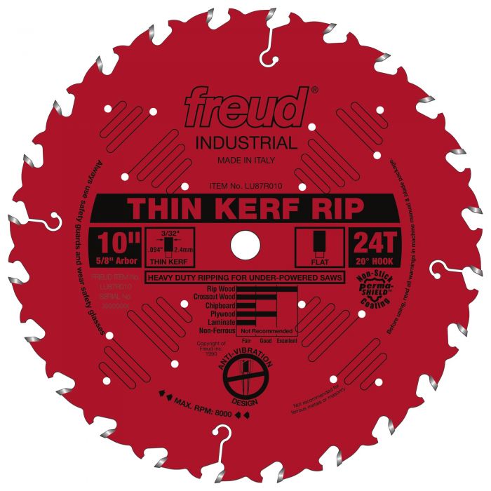 Freud LU87R010 10" Thin Kerf Rip Blade