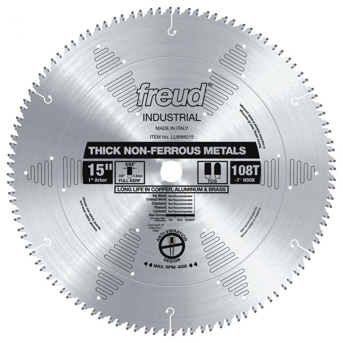 Freud LU89M015 15" Thick Non-Ferrous Metal Blade