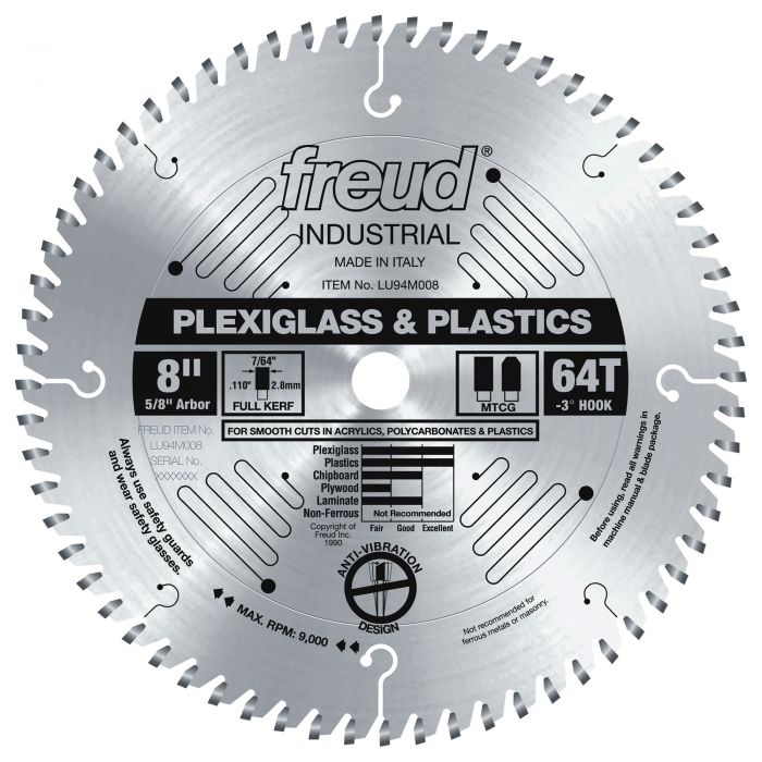 Freud LU94M008 8" Plastic Blade