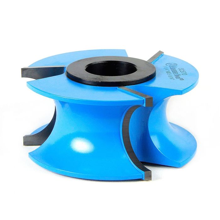 Amana tool SC570 Carbide Tipped 3-Wing Bulnose 5/8 R x 1-1/4 Bead R x 3-9/16 D x 1-5/8 CH x 1 & 1-1/4 Bore Shaper Cutter
