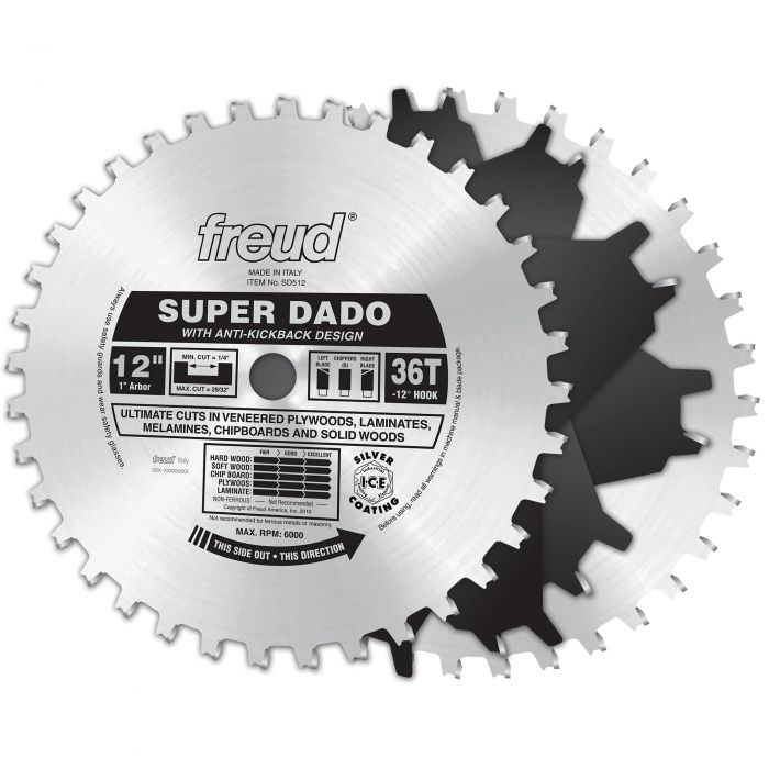Freud SD512 12" Super Dado Sets