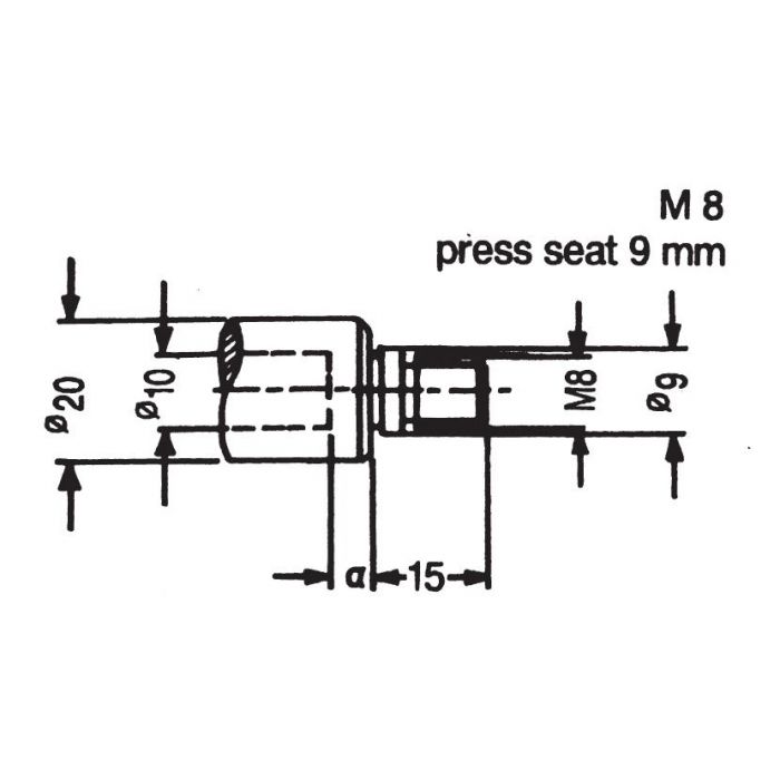 SOUTHEAST TOOL QCDA8003RH Quick Change DA, M8 x 15mm length