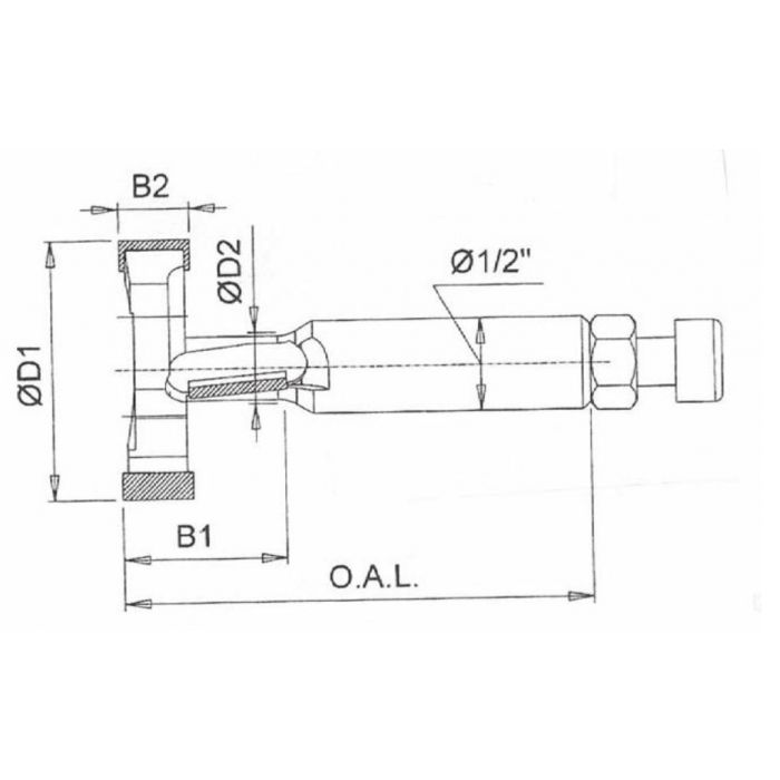 SOUTHEAST TOOL SE293508 2+1 Diamond Tip T-Slot Lg Dia 1-3/8 x Sm D 3/8 RH