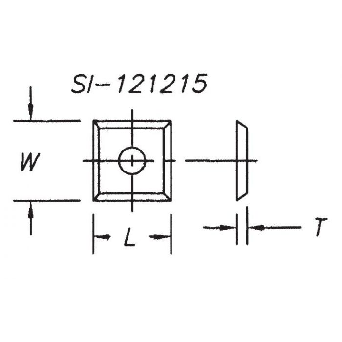 SOUTHEAST TOOL SI-121215 Insert 12 x 12 x 1.5 x 4mm hole (10 pc/pk)