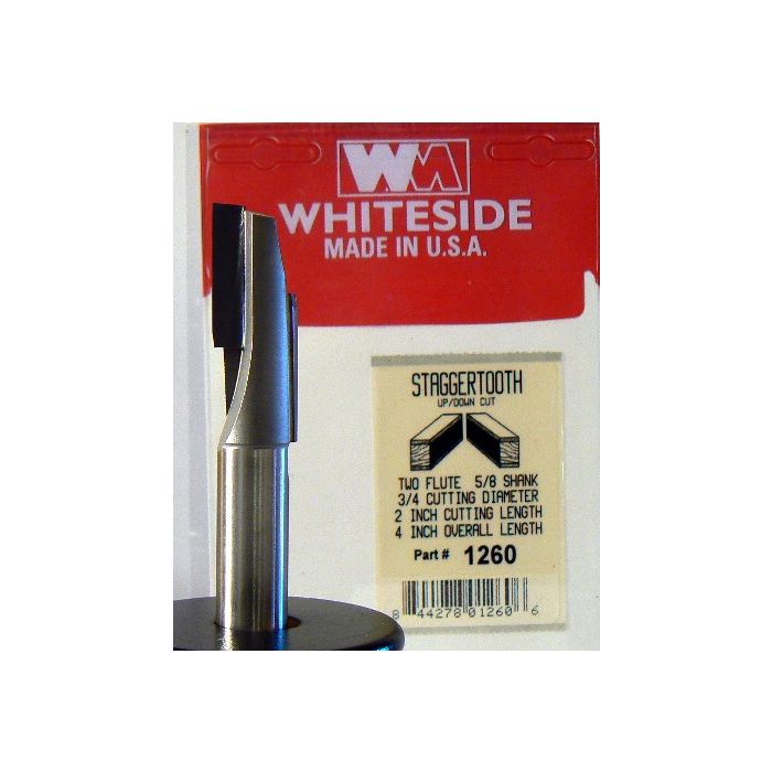 Whiteside 1260 Up/Down Staggertooth Bit 3/4CD 2CL
